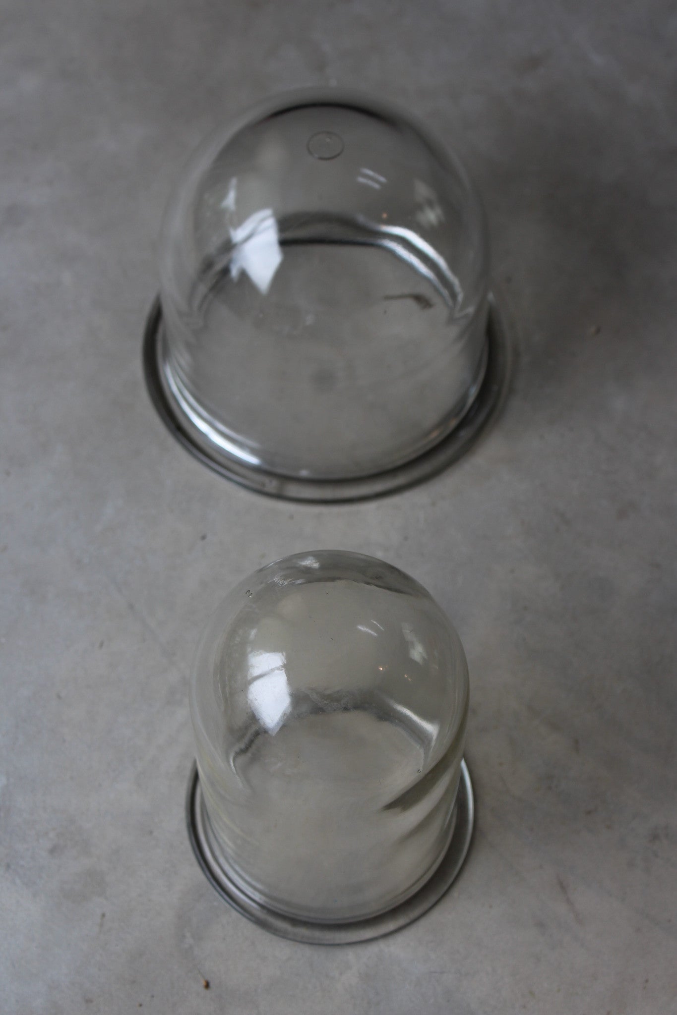 Pair Glass Dome Shades - Kernow Furniture