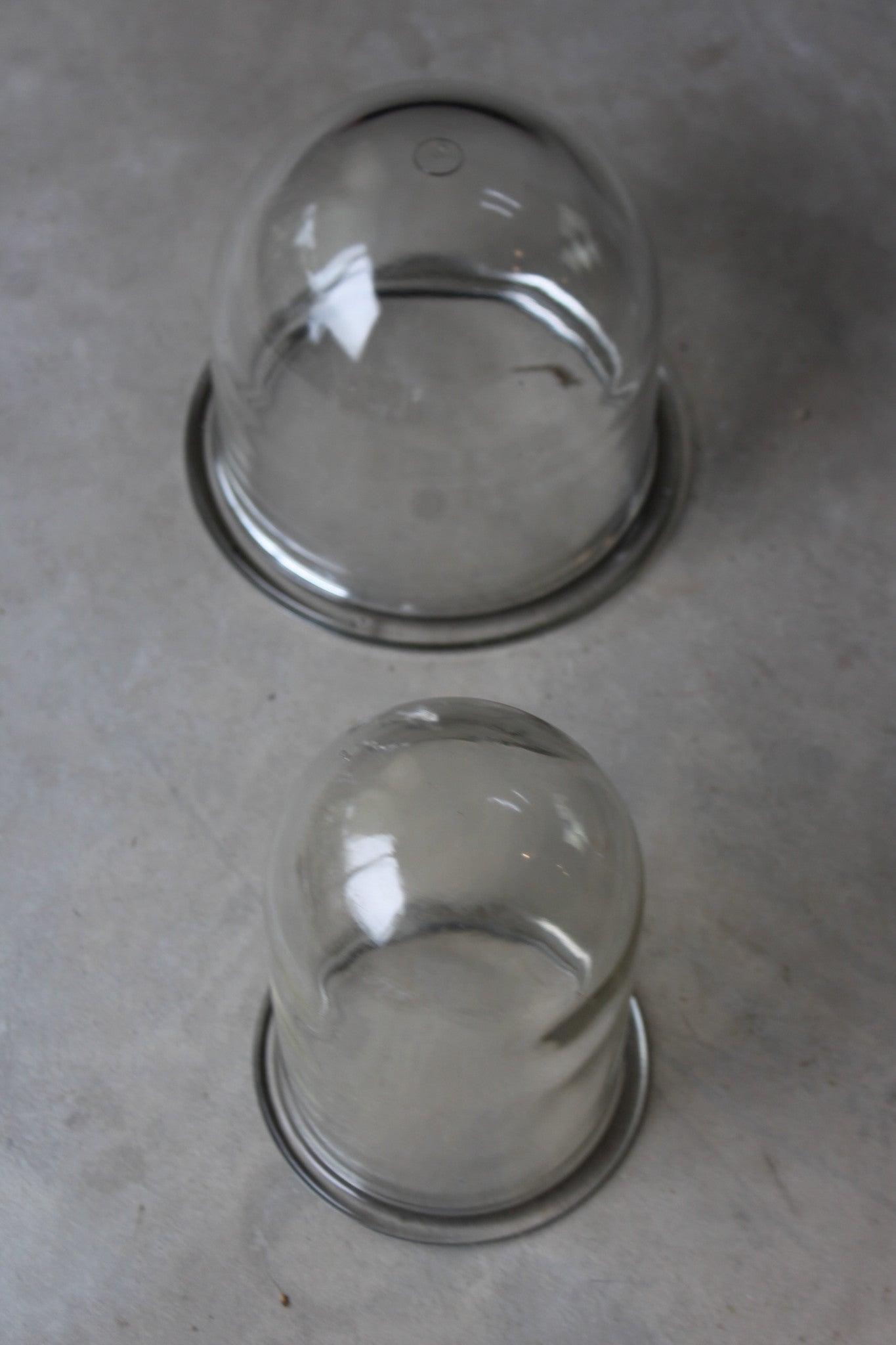 Pair Glass Dome Shades - Kernow Furniture