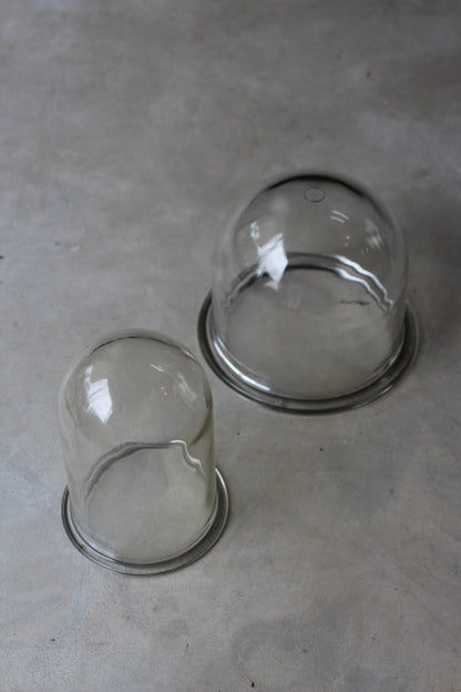 Pair Glass Dome Shades - Kernow Furniture