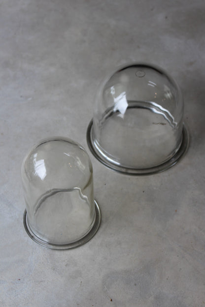 Pair Glass Dome Shades - Kernow Furniture