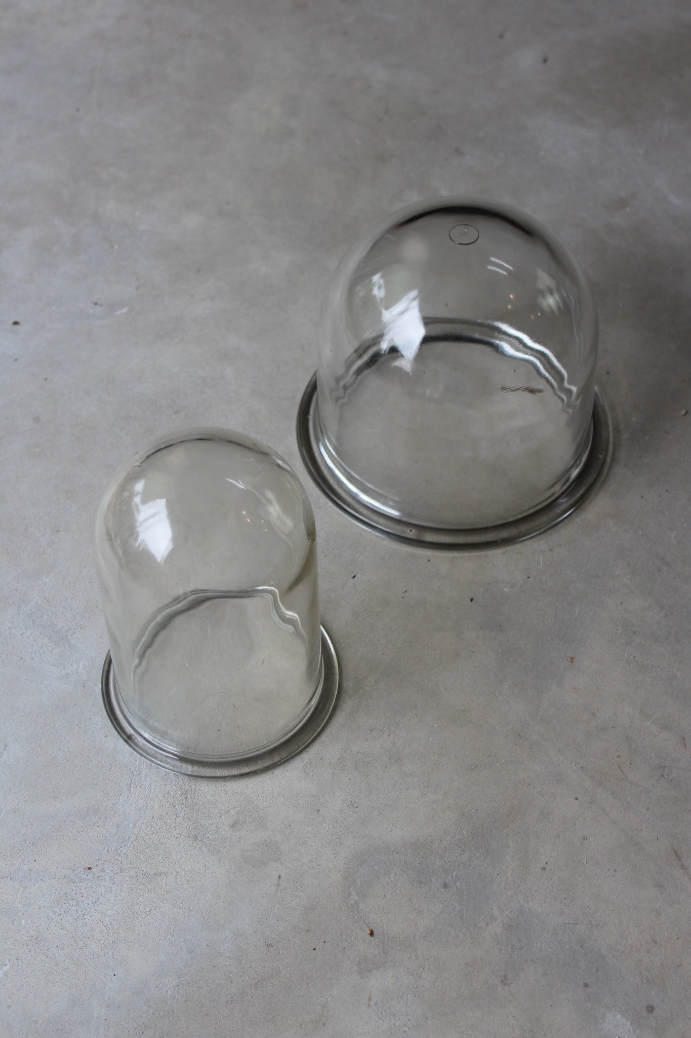 Pair Glass Dome Shades - Kernow Furniture