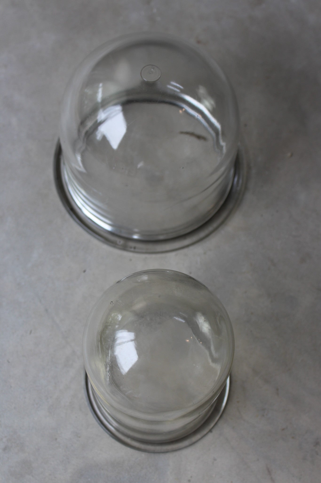 Pair Glass Dome Shades - Kernow Furniture