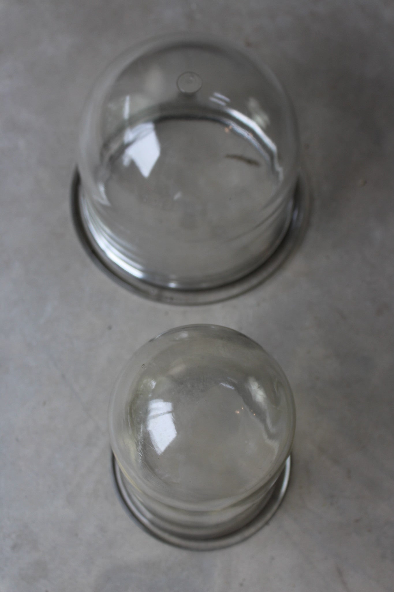 Pair Glass Dome Shades - Kernow Furniture