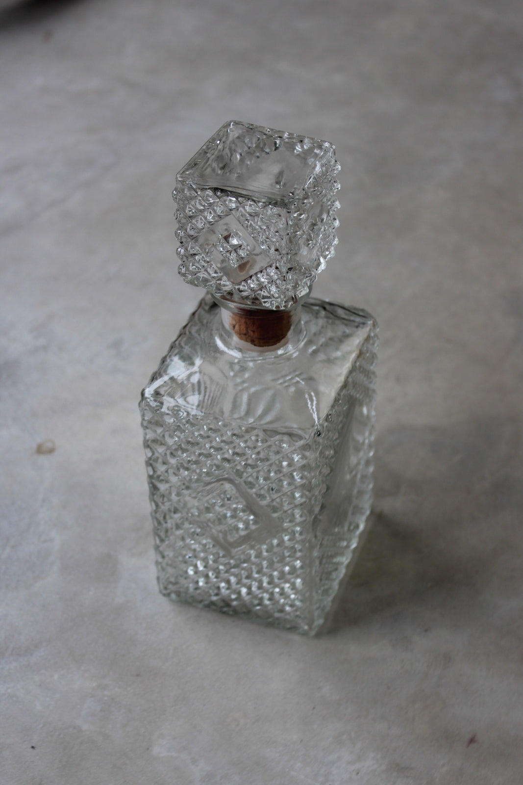 Retro Pressed Glass Decanter - Kernow Furniture