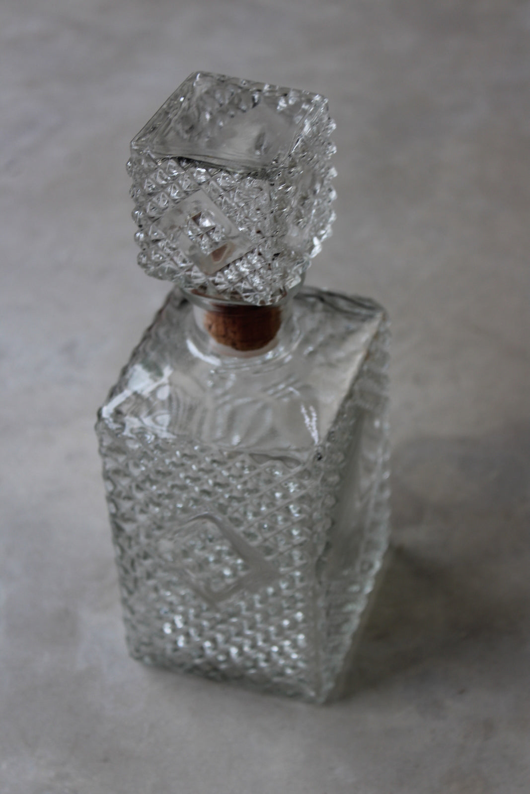 Retro Pressed Glass Decanter - Kernow Furniture