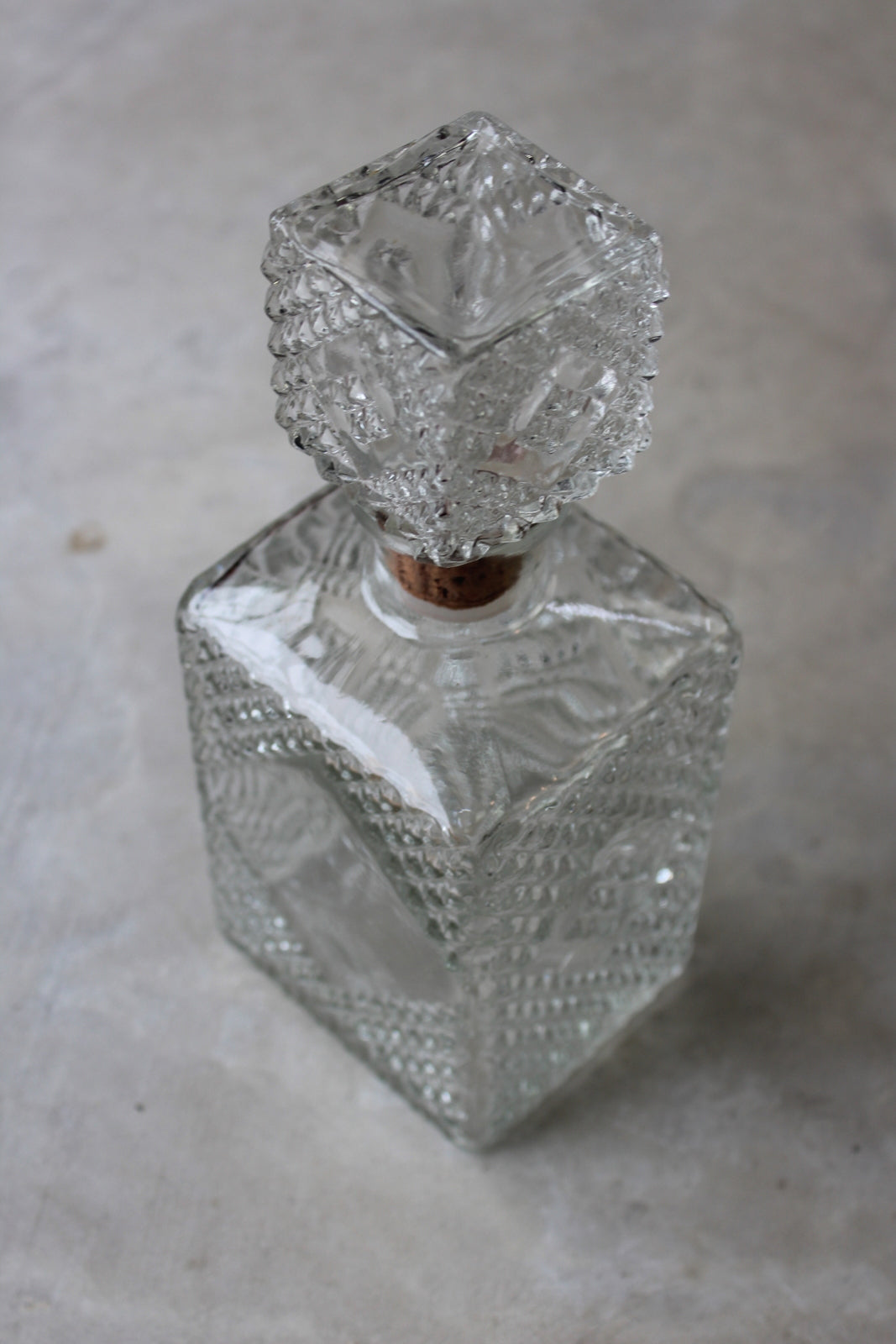 Retro Pressed Glass Decanter - Kernow Furniture