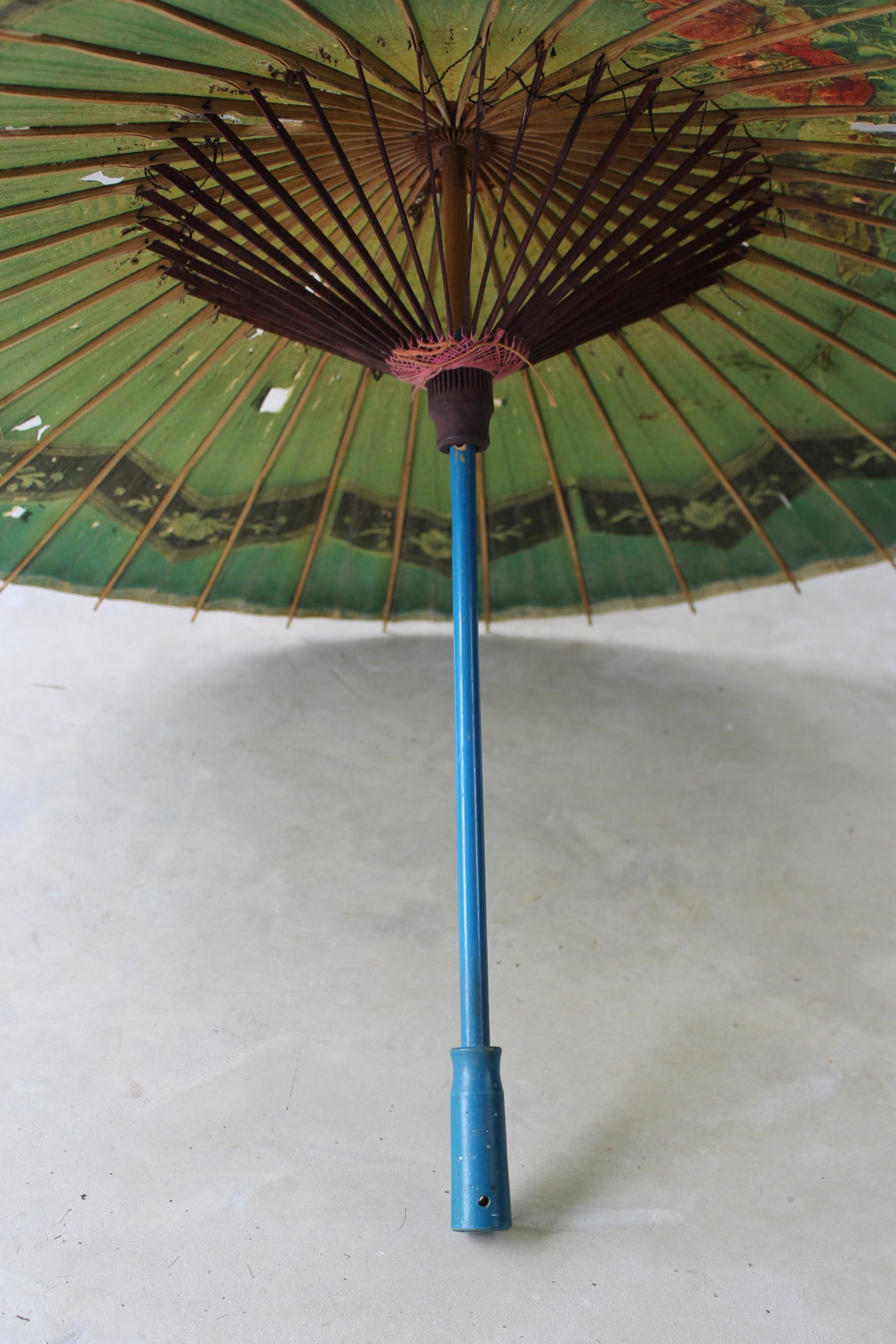 Vintage Oriental Paper Parasol - Kernow Furniture