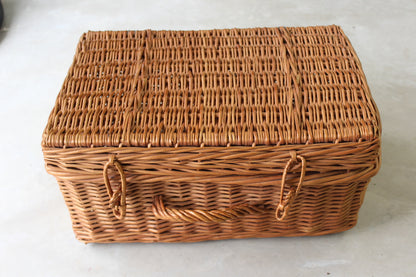 Vintage Woven Picnic Basket - Kernow Furniture