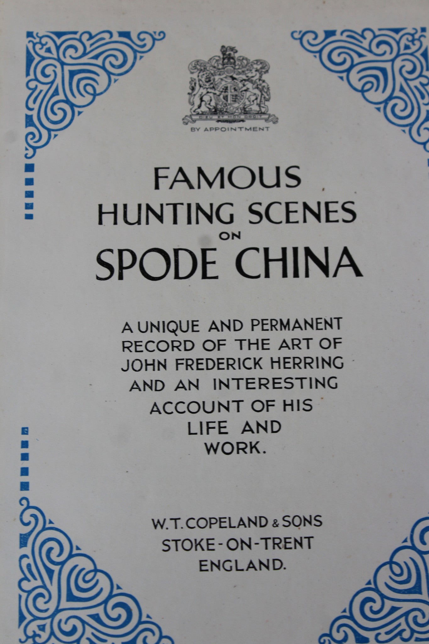 The Story of Spode & The Hunt J F Herring - Kernow Furniture