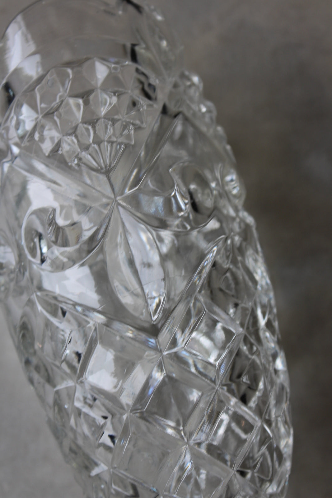 Vintage Clear Glass Vase - Kernow Furniture