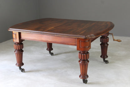 Large Victorian Mahogany Extending Dining Table - Kernow Furniture
