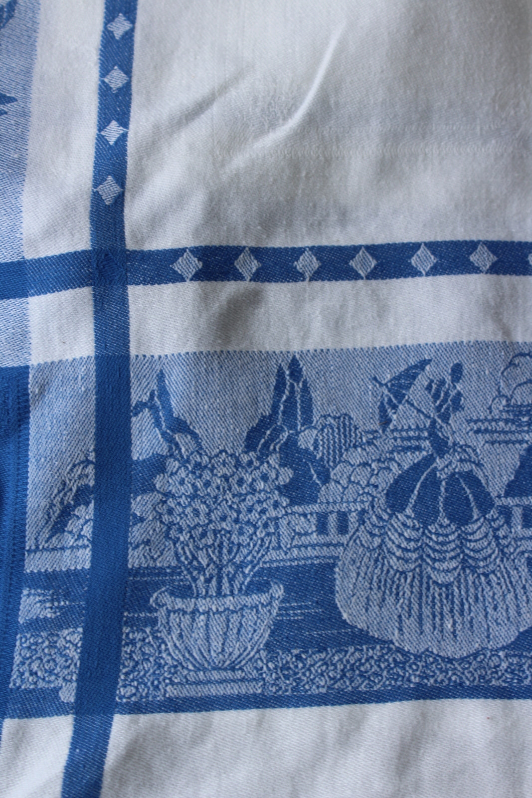 Blue Vintage Tablecloths - Kernow Furniture