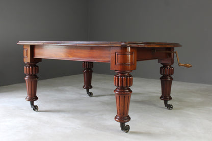 Large Victorian Mahogany Extending Dining Table - Kernow Furniture