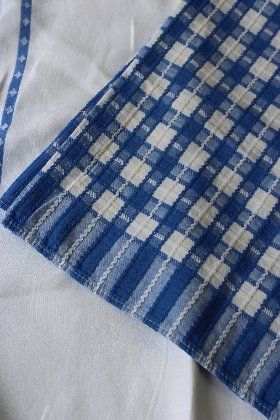 Blue Vintage Tablecloths - Kernow Furniture