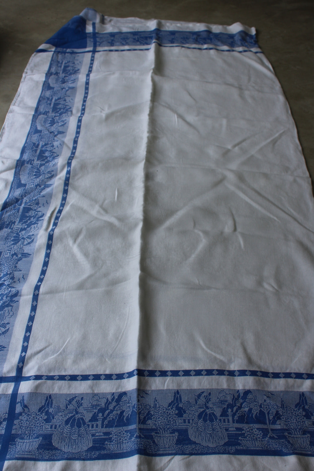 Blue Vintage Tablecloths - Kernow Furniture