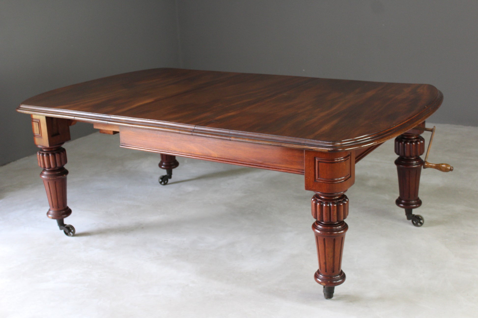 Large Victorian Mahogany Extending Dining Table - Kernow Furniture