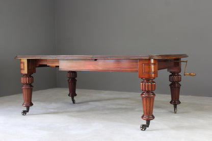 Large Victorian Mahogany Extending Dining Table - Kernow Furniture