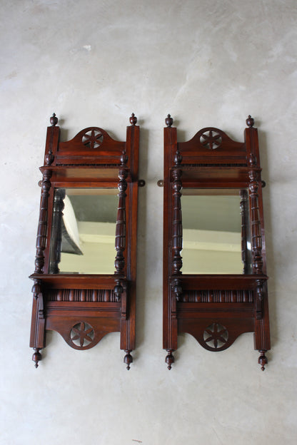 Pair Victorian Wall Shelves - Kernow Furniture