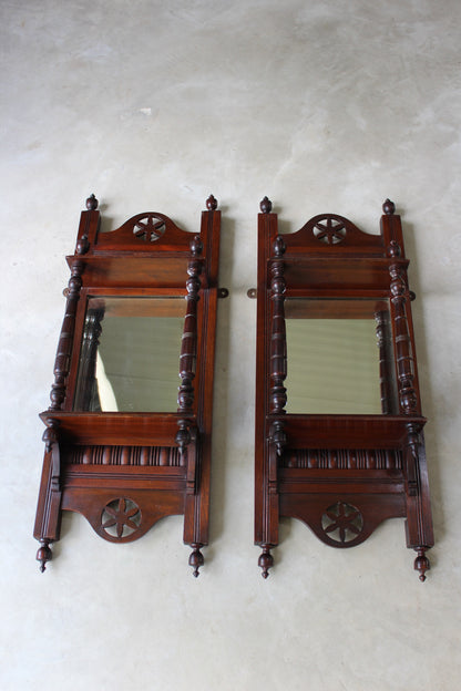 Pair Victorian Wall Shelves - Kernow Furniture