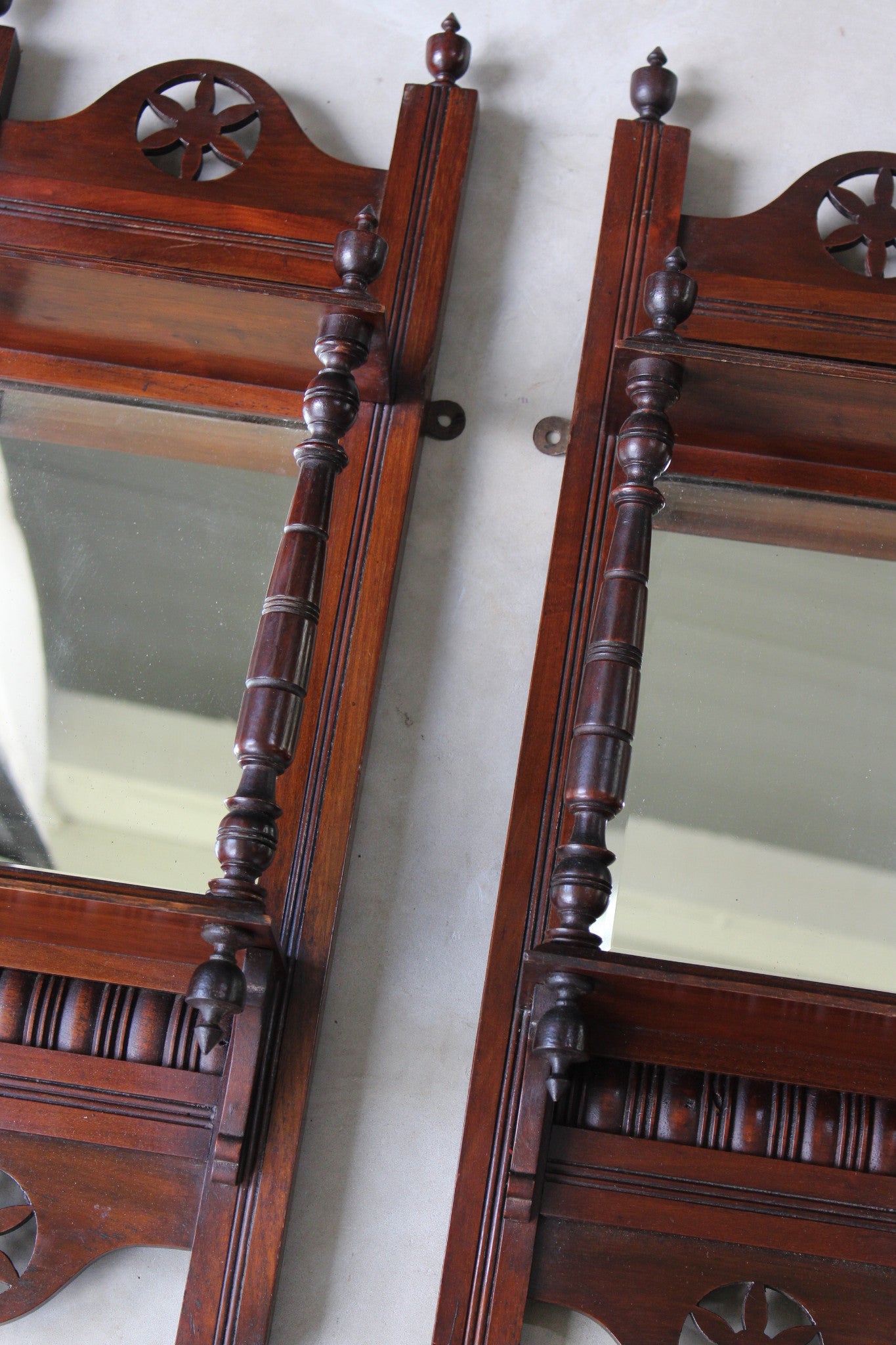 Pair Victorian Wall Shelves - Kernow Furniture