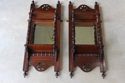 Pair Victorian Wall Shelves - Kernow Furniture