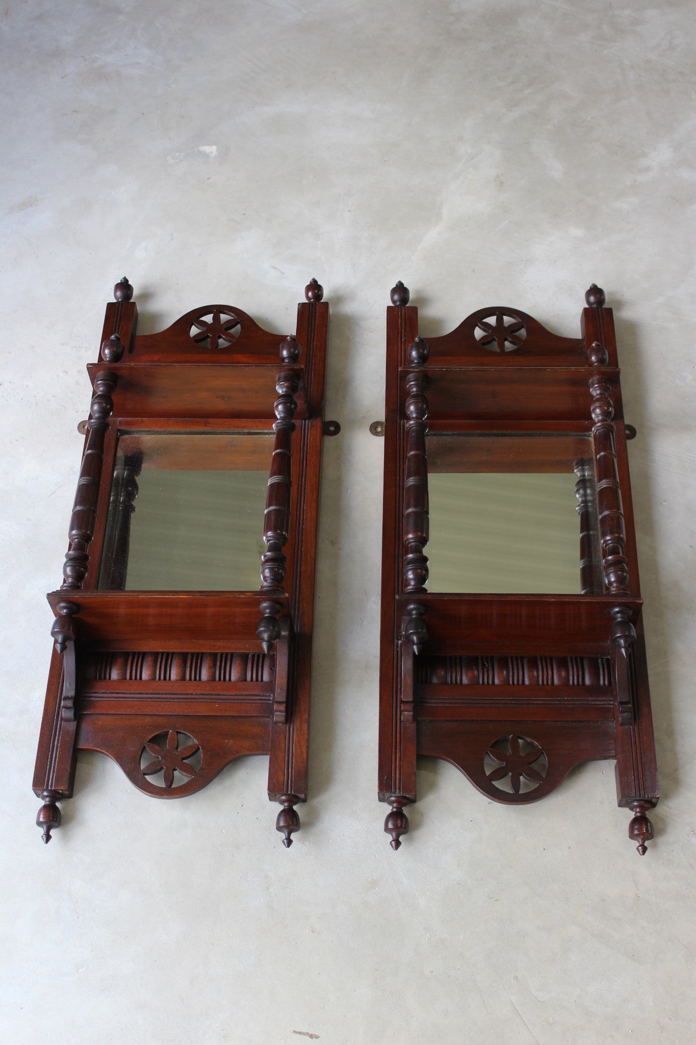 Pair Victorian Wall Shelves - Kernow Furniture