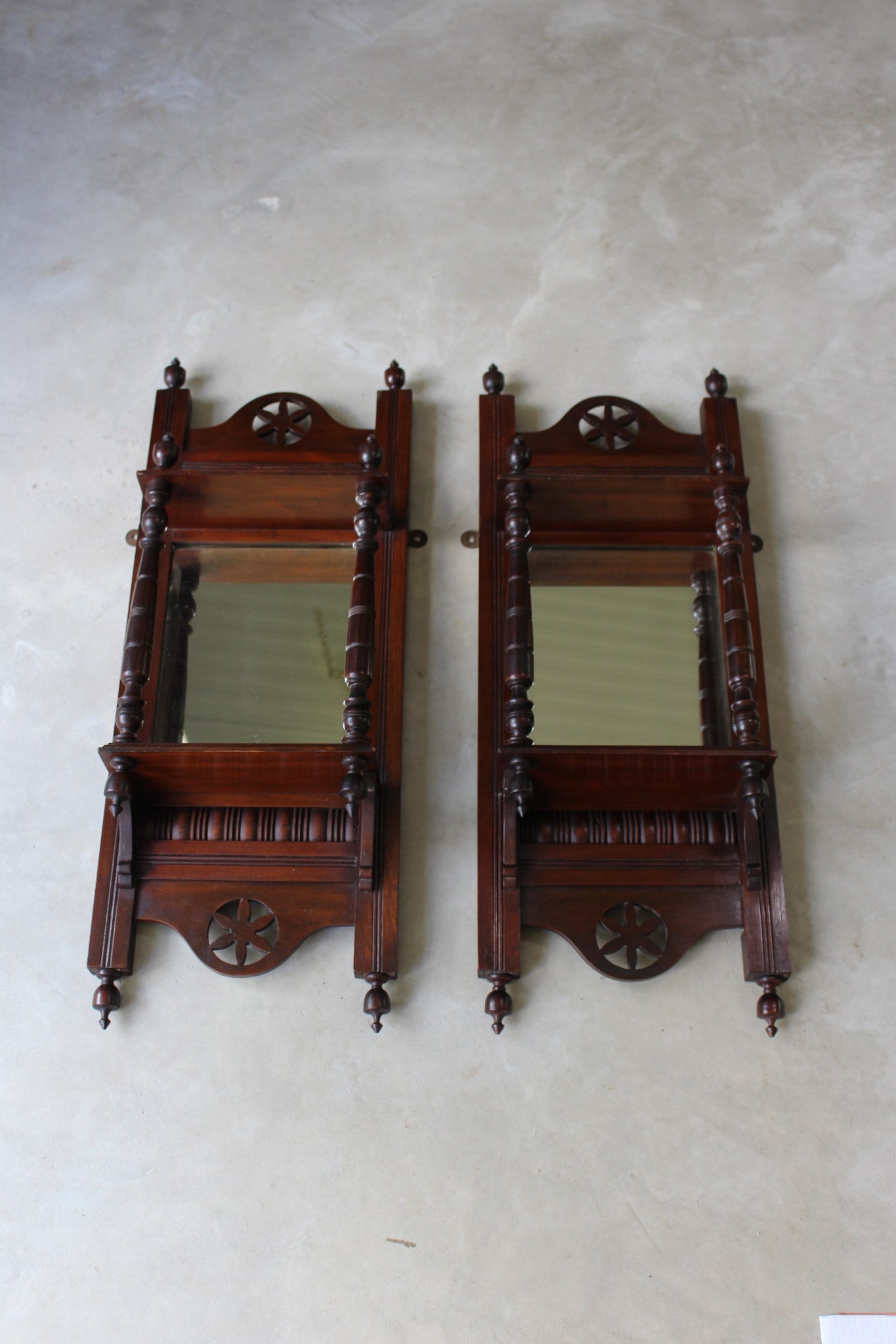 Pair Victorian Wall Shelves - Kernow Furniture