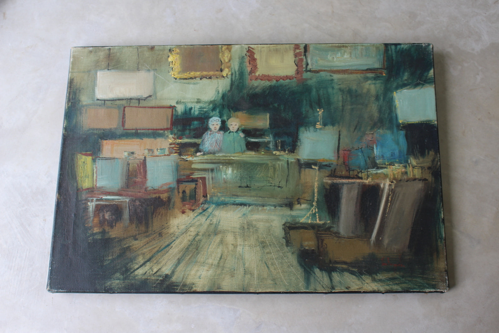 John Bampfield Abstract Oil Painting - Kernow Furniture