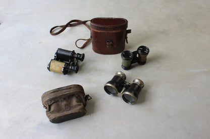 Three Pairs Vintage Binoculars - Kernow Furniture