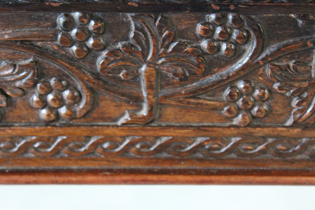 Anglo Indian Carved Padouk Card Table - Kernow Furniture