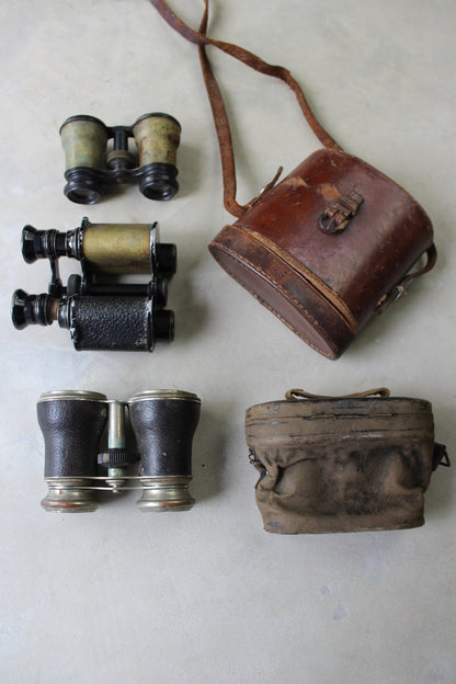 Three Pairs Vintage Binoculars - Kernow Furniture