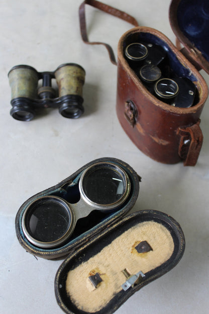 Three Pairs Vintage Binoculars - Kernow Furniture