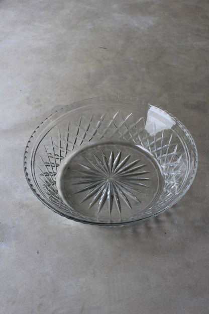 Large Cut Glass Fruit Bowl - Kernow Furniture