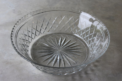 Large Cut Glass Fruit Bowl - Kernow Furniture