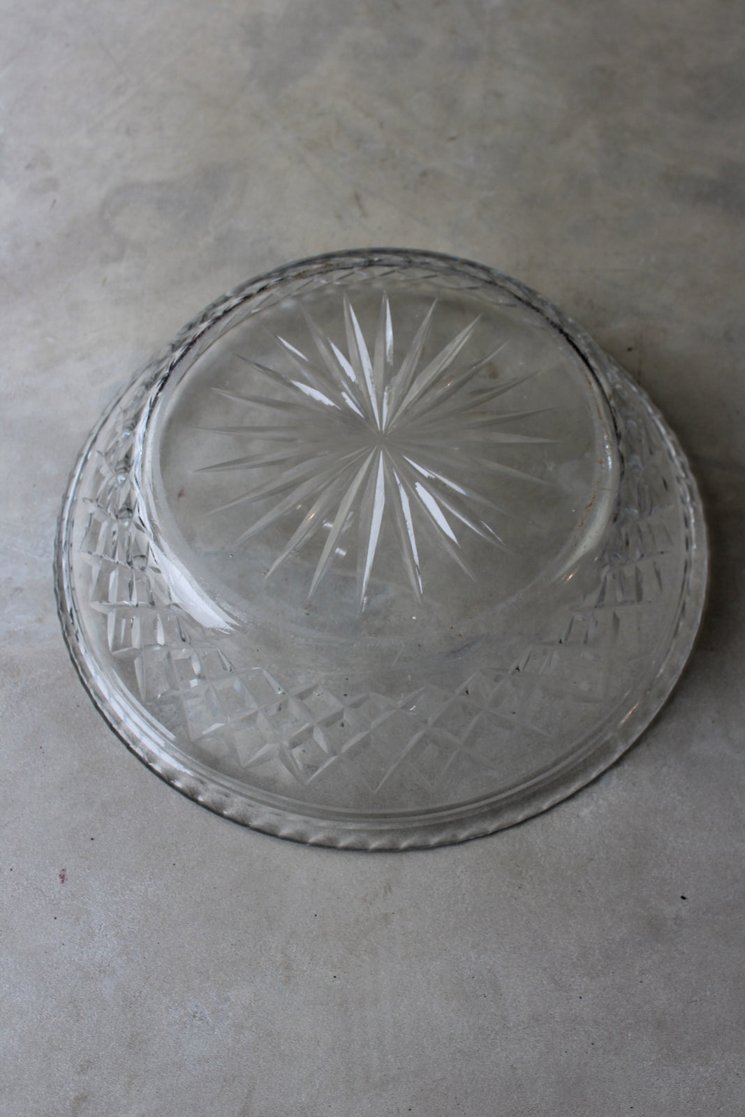 Large Cut Glass Fruit Bowl - Kernow Furniture