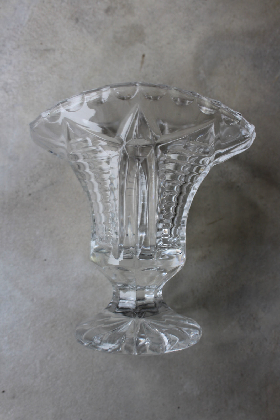 Pair Cut Glass Posy Vase - Kernow Furniture