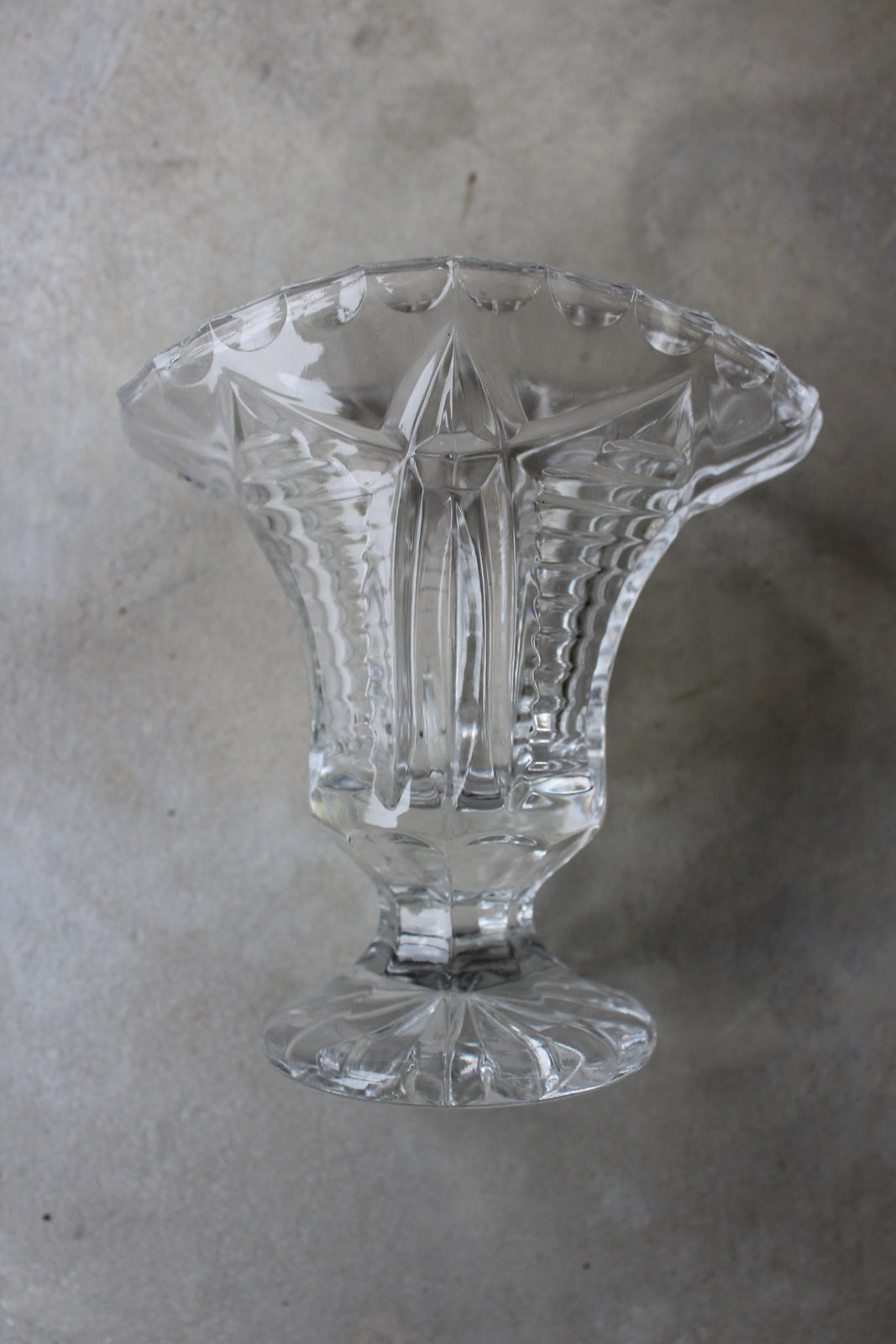 Pair Cut Glass Posy Vase - Kernow Furniture