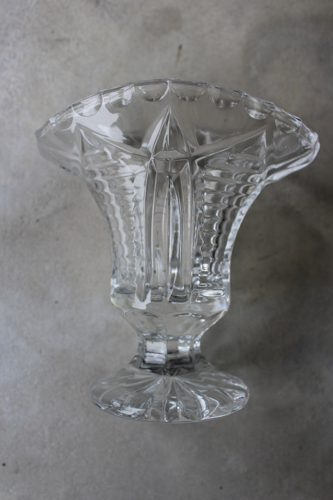 Pair Cut Glass Posy Vase - Kernow Furniture