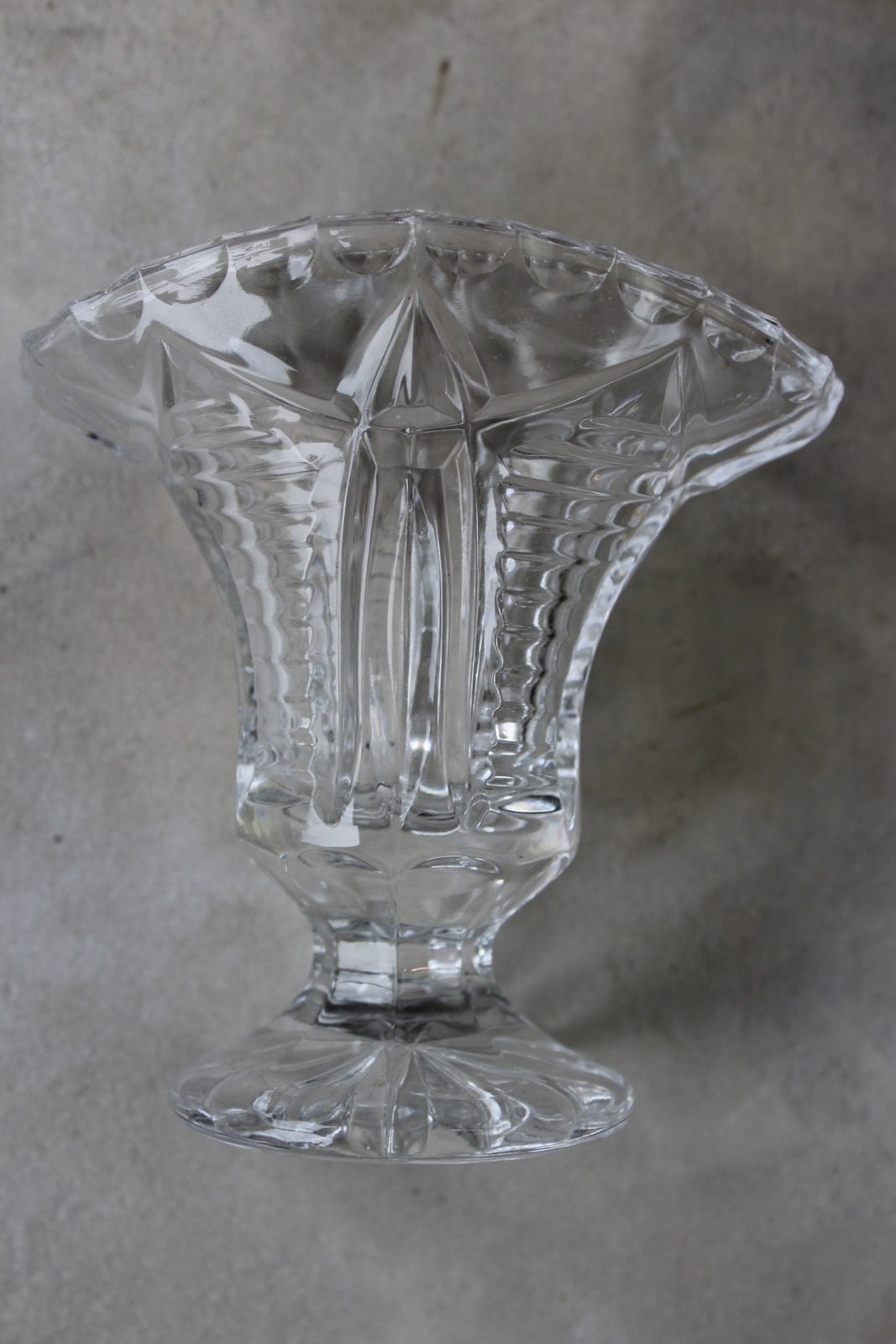 Pair Cut Glass Posy Vase - Kernow Furniture