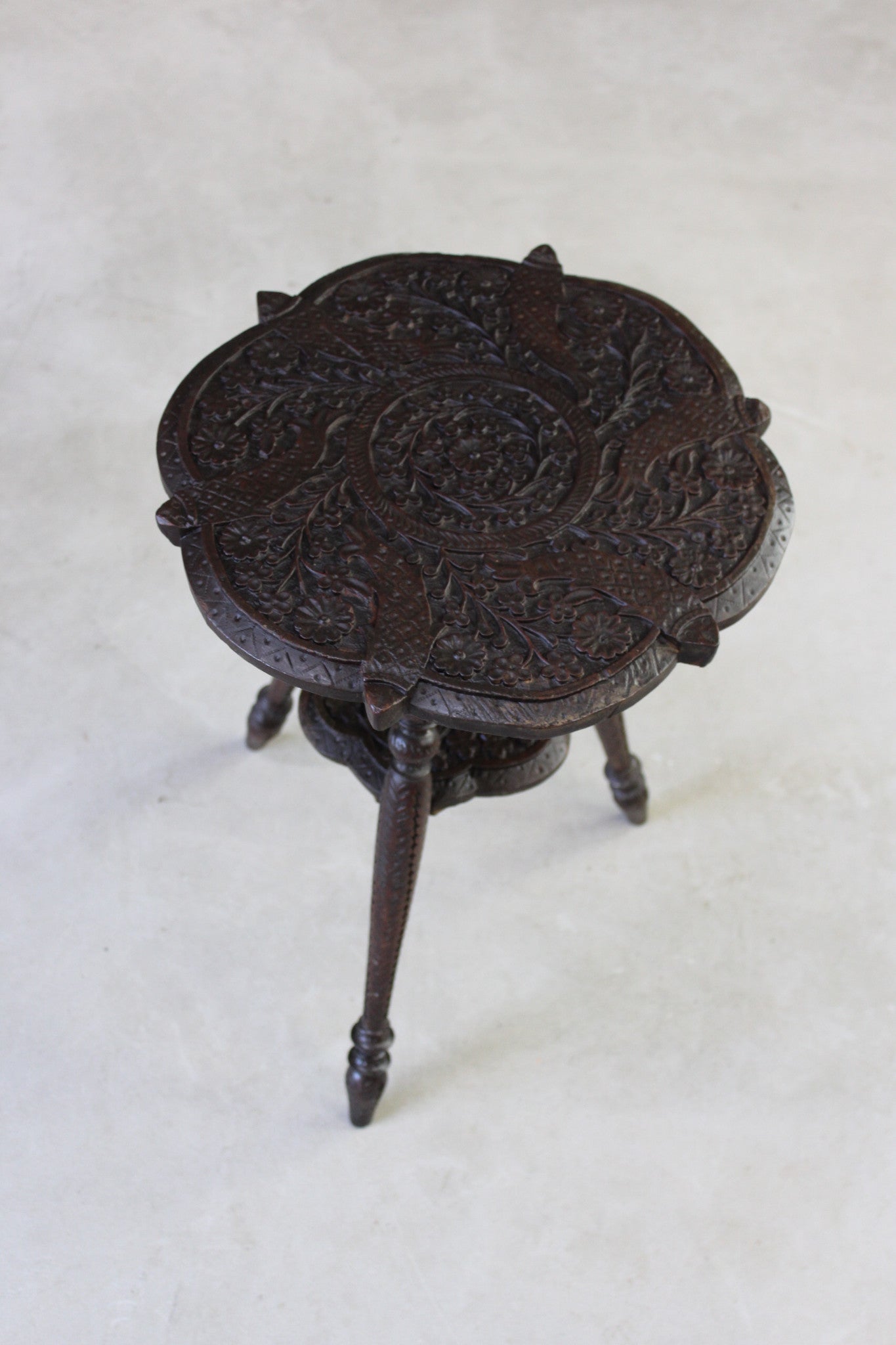 Antique Indian Carved Table - Kernow Furniture