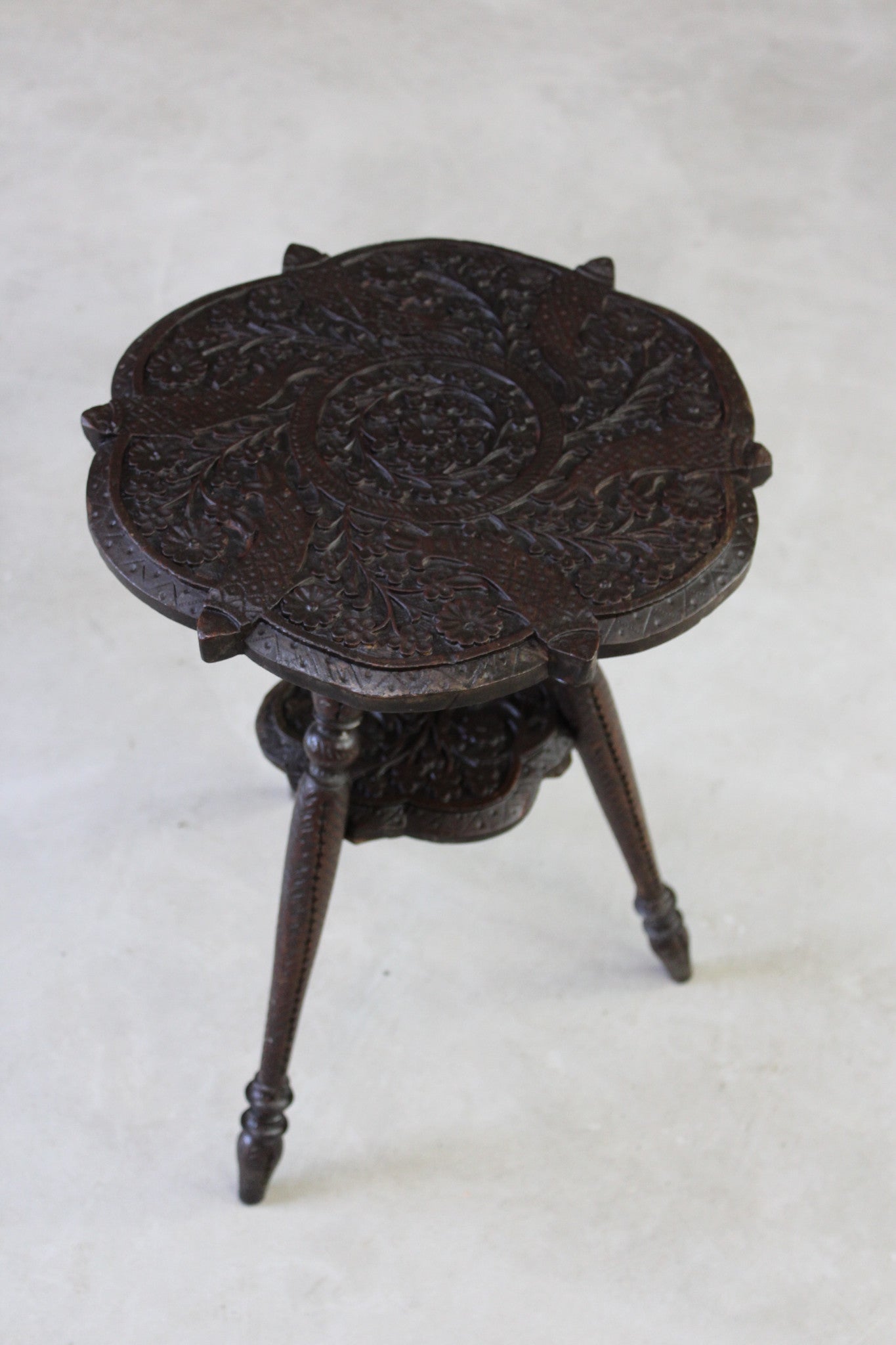 Antique Indian Carved Table - Kernow Furniture