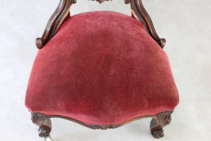 Antique French Nursing Bedroom Chair - Kernow Furniture