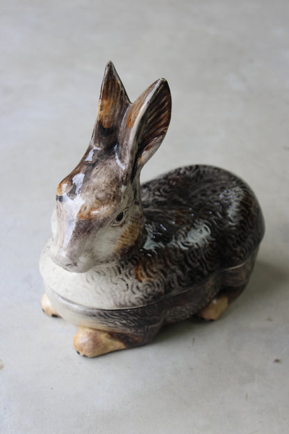 Ceramic Rabbit Dish & Lid - Kernow Furniture