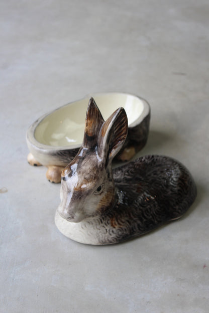 Ceramic Rabbit Dish & Lid - Kernow Furniture