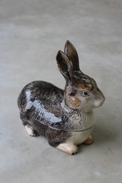 Ceramic Rabbit Dish & Lid - Kernow Furniture
