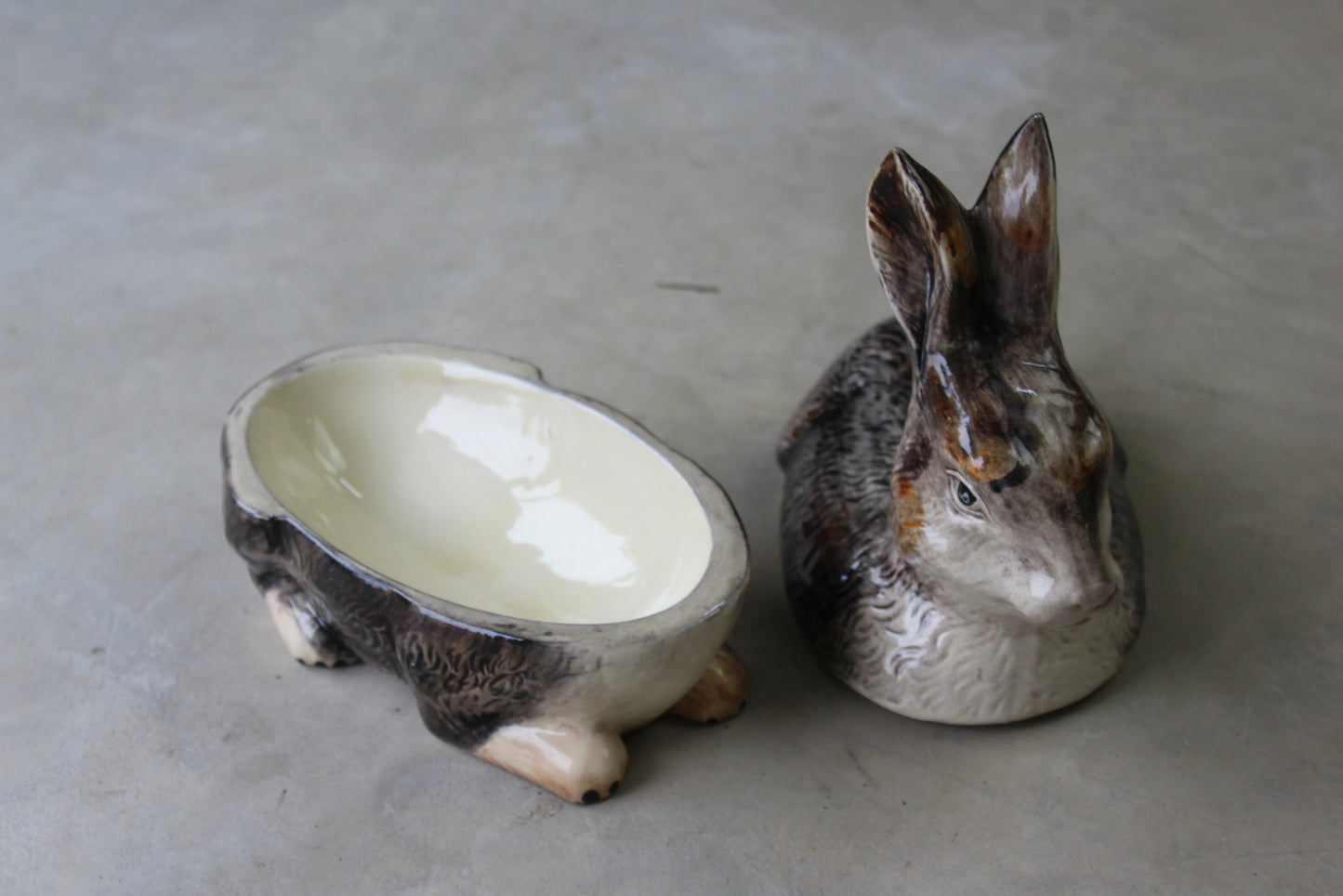 Ceramic Rabbit Dish & Lid - Kernow Furniture