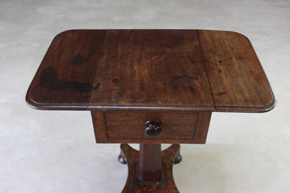 Antique 19th Century Mahogany Drop Leaf Work Table - Kernow Furniture