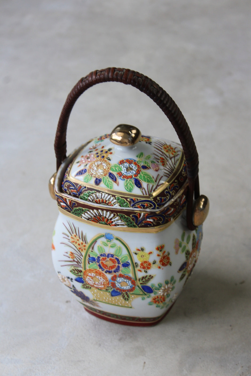 Oriental Floral Tea Caddy - Kernow Furniture