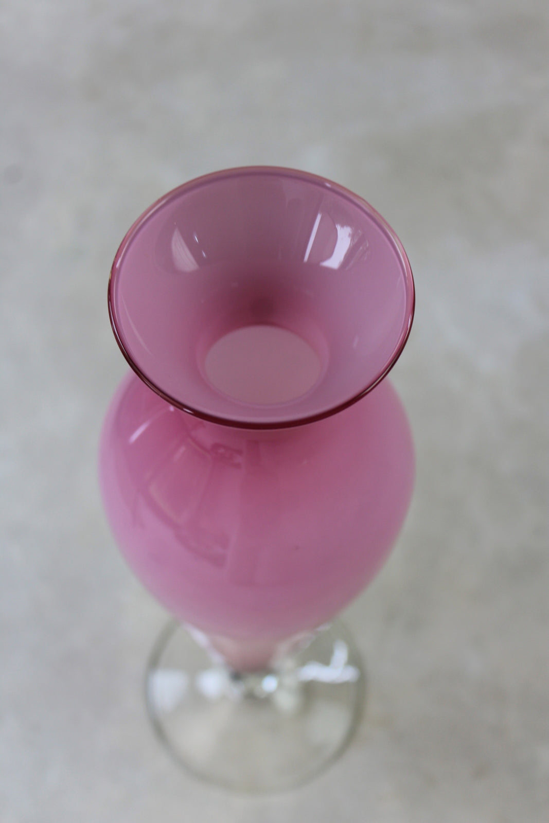 Tall Pink Glass Vase - Kernow Furniture