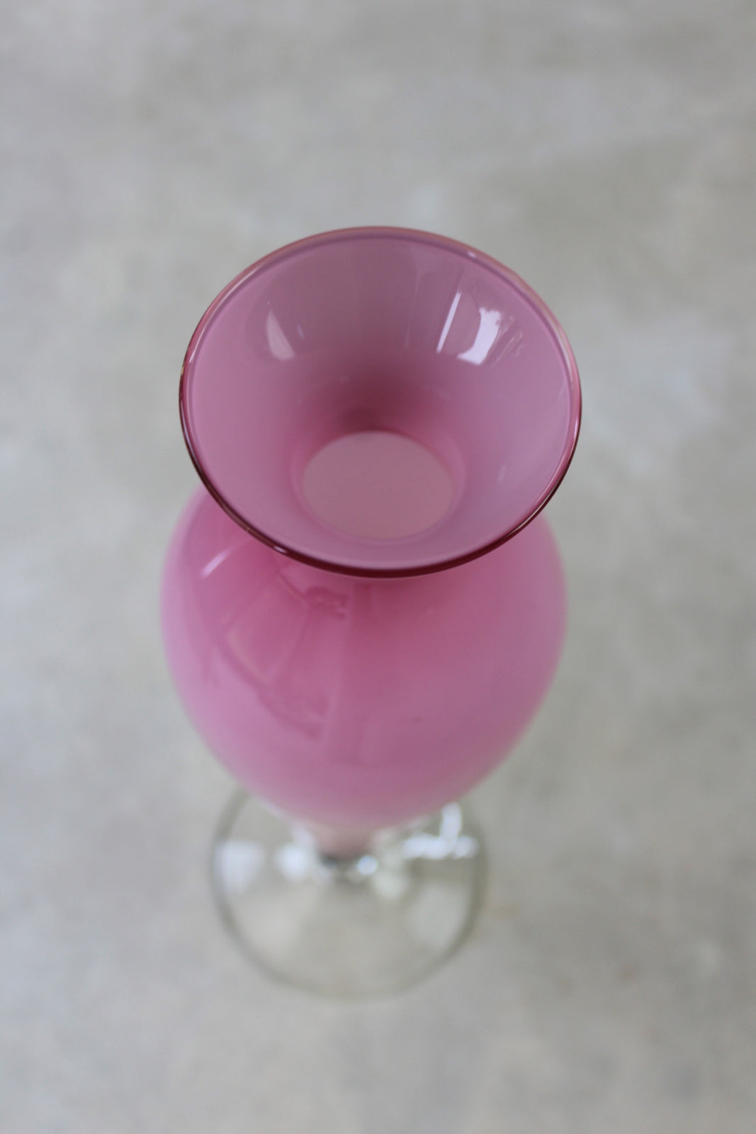 Tall Pink Glass Vase - Kernow Furniture